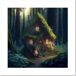 Fantasy Gnome Cottage Posters and Art